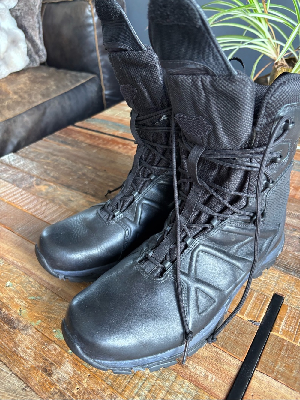 HAIX Black Tactical Lace-Up Boots